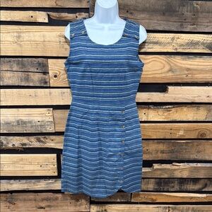Mata Traders Made In India Blue Sleeveless Mini Dress Size‎ Small